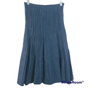 Vintage Women's Flair Denim Chambray Skirt Size S